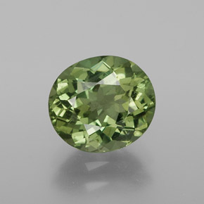 1.80캐럿 천연 미디엄 그린 아파타이트, 타원형 컷, 8.2×7.2 mm, VS