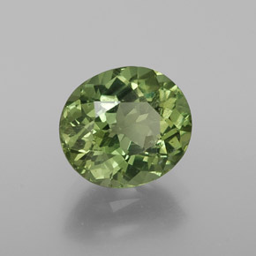 1.80캐럿 천연 미디엄 그린 아파타이트, 타원형 컷, 8.2×7.2 mm, VS