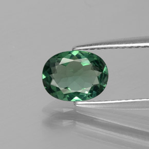 0.99캐럿 천연 그린 아파타이트, 타원형 컷, 8.1×6.3 mm, VVS-VS