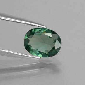0.99캐럿 천연 그린 아파타이트, 타원형 컷, 8.1×6.3 mm, VVS-VS