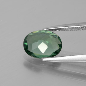 0.99캐럿 천연 그린 아파타이트, 타원형 컷, 8.1×6.3 mm, VVS-VS