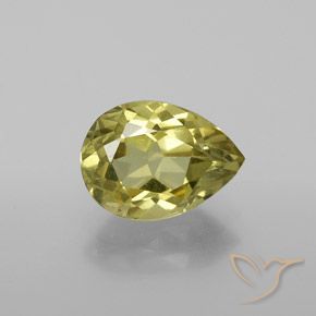2.55ct 자연스러운 미디엄 옐로우 인회석, 배 모양, VS