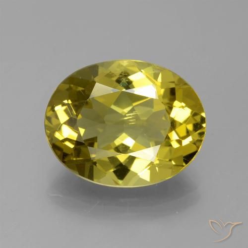 6.66ct 자연스러운 갈황색 인회석, 타원형, VS