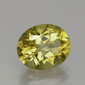 3.42캐럿 천연 노란빛 그린 아파타이트, 타원형 컷, 10.6×8.8 mm, VS-SI