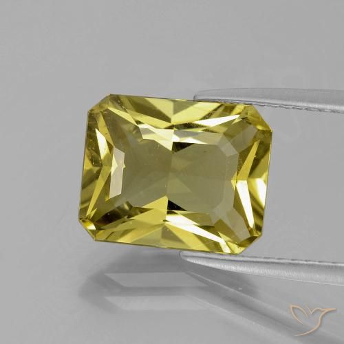 4.08ct 자연스러운 골든 브라운 인회석, 에메랄드 컷, VS