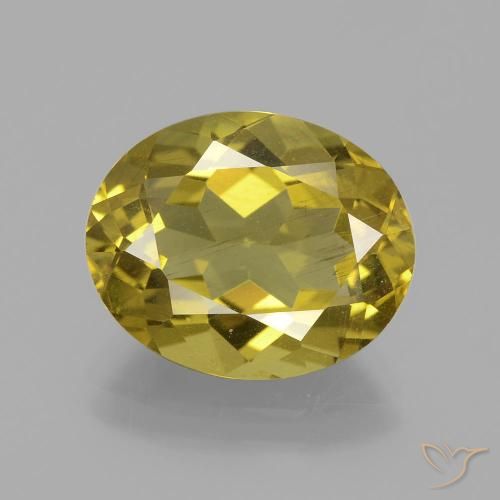 5.95ct 자연스러운 가을 노랑 인회석, 타원형, VS
