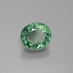 1.64캐럿 천연 그린 아파타이트, 타원형 컷, 8×7 mm, VVS-VS