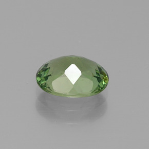 1.39캐럿 천연 딥 그린 아파타이트, 타원형 컷, 8.1×6.4 mm, VVS-VS