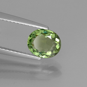 0.96캐럿 천연 블루 그린 아파타이트, 타원형 컷, 7.2×6.1 mm, VVS