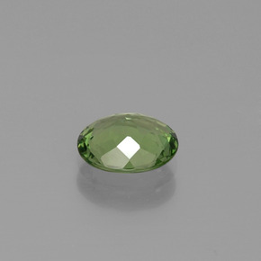0.96캐럿 천연 블루 그린 아파타이트, 타원형 컷, 7.2×6.1 mm, VVS