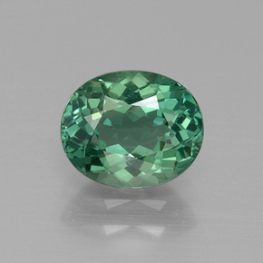 1.36캐럿 천연 그린 아파타이트, 타원형 컷, 7.6×6.3 mm, VVS-VS