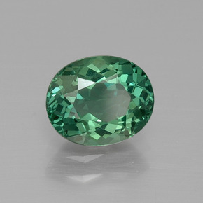 1.36캐럿 천연 그린 아파타이트, 타원형 컷, 7.6×6.3 mm, VVS-VS
