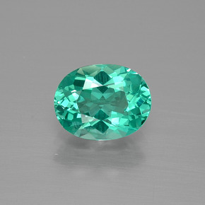 1.33캐럿 천연 그린 아파타이트, 타원형 컷, 7.9×6.2 mm, VS