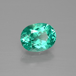 1.33캐럿 천연 그린 아파타이트, 타원형 컷, 7.9×6.2 mm, VS