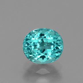 1.37캐럿 천연 그린 아파타이트, 타원형 컷, 7.1×6.2 mm, VS