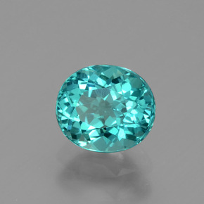 1.37캐럿 천연 그린 아파타이트, 타원형 컷, 7.1×6.2 mm, VS