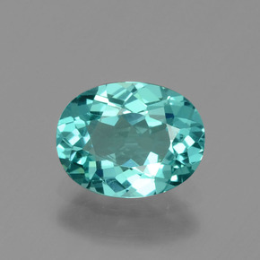 1.28캐럿 천연 그린 아파타이트, 타원형 컷, 8×6.2 mm, VVS