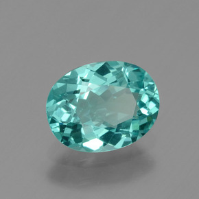 1.28캐럿 천연 그린 아파타이트, 타원형 컷, 8×6.2 mm, VVS