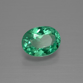 1.35캐럿 천연 그린 아파타이트, 타원형 컷, 8.1×6.1 mm, VS