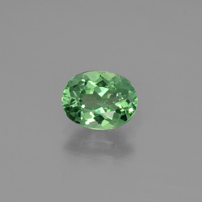 0.95캐럿 천연 그린 아파타이트, 타원형 컷, 7.2×5.3 mm, VVS-VS