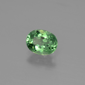 0.95캐럿 천연 그린 아파타이트, 타원형 컷, 7.2×5.3 mm, VVS-VS