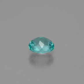 0.70캐럿 천연 블루 아파타이트, 타원형 컷, 6.2×5 mm, VS