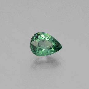 1.03캐럿 천연 블루 그린 아파타이트, 배 모양, 7.7×5.8 mm, VS