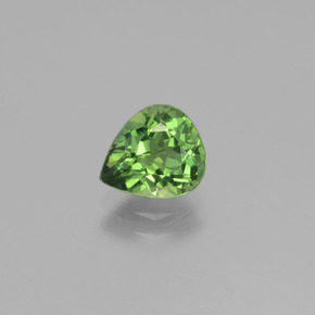1.09캐럿 천연 그린 아파타이트, 배 모양, 7.2×6.2 mm, VVS