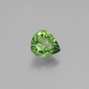 1.09캐럿 천연 그린 아파타이트, 배 모양, 7.2×6.2 mm, VVS