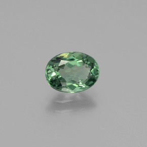 1.18캐럿 천연 블루 그린 아파타이트, 타원형 컷, 7.8×5.8 mm, VVS-VS