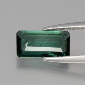 1.28캐럿 천연 블루 그린 아파타이트, 에메랄드 컷, 9.7×5.1 mm, VS