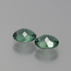 캐럿 천연 블루 그린 아파타이트 보석, 타원형 컷, 6.3×5.2 mm, VS