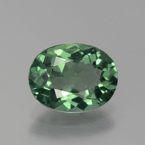 1.62캐럿 천연 블루 그린 아파타이트, 타원형 컷, 8.9×6.9 mm, VS