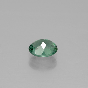 0.74캐럿 천연 블루 그린 아파타이트, 타원형 컷, 6.2×5.2 mm, VVS-VS