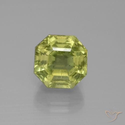 5.75ct 자연스러운 미디엄 옐로우 인회석, 에메랄드 컷, VS-SI