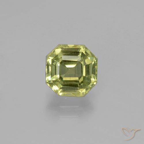 1.64ct 자연스러운 황록색 인회석, 에메랄드 컷, VS