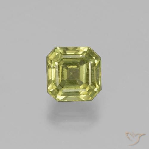 1.95ct 자연스러운 황록색 인회석, 에메랄드 컷, VS