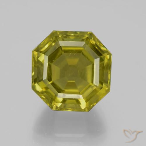 14.41ct 자연스러운 흙빛 녹색 인회석, 에메랄드 컷, VS