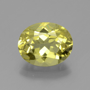 3.80캐럿 천연 미디엄 옐로우 아파타이트, 타원형 컷, 11.3×9.1 mm, VVS-VS