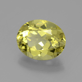 3.80캐럿 천연 미디엄 옐로우 아파타이트, 타원형 컷, 11.3×9.1 mm, VVS-VS