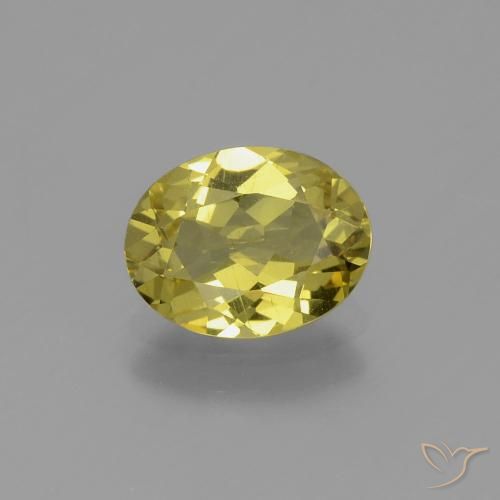 1.46ct 자연스러운 미디엄 옐로우 인회석, 타원형, VS