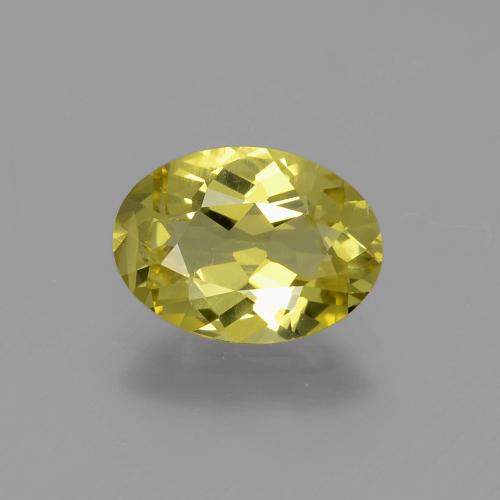 1.80캐럿 천연 미디엄 옐로우 아파타이트, 타원형 컷, 9.6×7 mm, VS