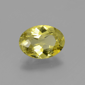 1.80캐럿 천연 미디엄 옐로우 아파타이트, 타원형 컷, 9.6×7 mm, VS