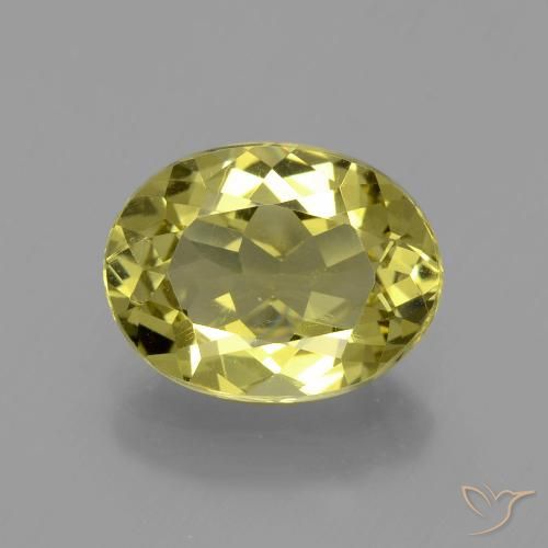 3.49ct 자연스러운 미디엄 옐로우 인회석, 타원형, VS