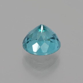 1.14캐럿 천연 블루 그린 아파타이트, 라운드 컷, 6.27 mm, VS
