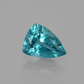 0.95캐럿 천연 블루 그린 아파타이트, 트릴리언, 7.9×5.8 mm, VS