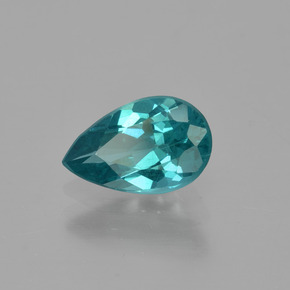 1.26캐럿 천연 블루 그린 아파타이트, 배 모양, 9.2×5.8 mm, VS