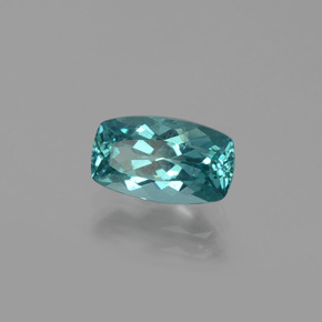 1.91캐럿 천연 그린 블루 아파타이트, 쿠션 컷, 9.7×5.7 mm, VS