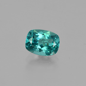 1.17캐럿 천연 블루 그린 아파타이트, 쿠션 컷, 7.2×5.4 mm, VS