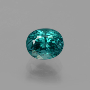 1.36캐럿 천연 블루 그린 아파타이트, 타원형 컷, 6.7×5.6 mm, VS